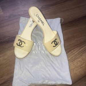 Vintage Chanel Kitten Heel Sandals